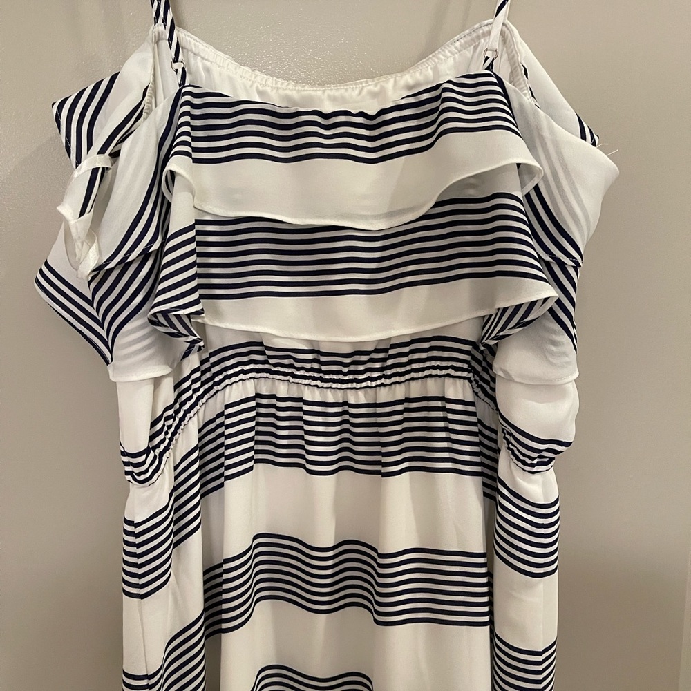 Cremieux Stripe Maxi Dress Size M - Picture 3 of 6
